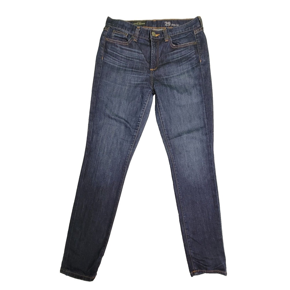 J. Crew Women's Jeans Distressed Dark Blue Midrise Toothpick Size 29 Regular